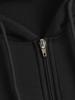 2024 Autumn/Winter Women's Casual Zipper Hooded Sweatshirt with Plus Velvet