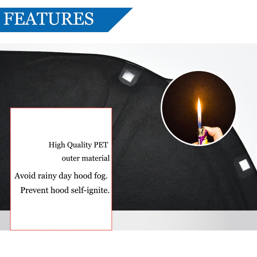For Toyota Corolla Levin 2019-2022 Front Engine Hood Insulation Pad Soundproof Mat Cover Foam Sound Heat Cotton Fireproof