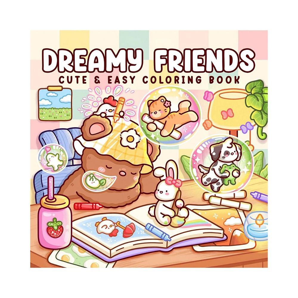 Educational Coloring Book Cartoon Doodles Book Cute Paperback  for Adults And Teens