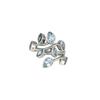 Sterling Silver Garnet Ring: Handmade Twisted Wire Design