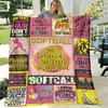 1pc Softball-Themed Throw Blanket Suitable for - Cozy Couch Bed Sofa Bedding - Softball Lovers Gift with Softball Player Action & Stadium Print - Mach