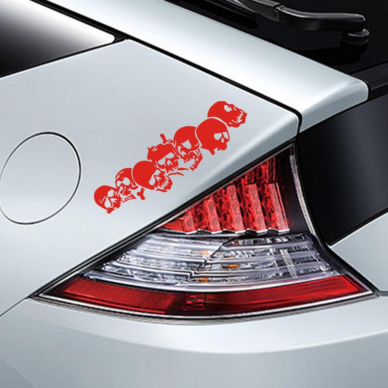 Halloween Reflective Car Stickers Motorcycle Skull Stickers Horror Auto Exterior Decoration Cool Decals for Car Motorcycle