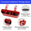 2Pcs Car Headrest Backseat Organizer Multifunctional Hanging Seat Back Phone Organizer with Cup Holder 5-lattice Storage For Car
