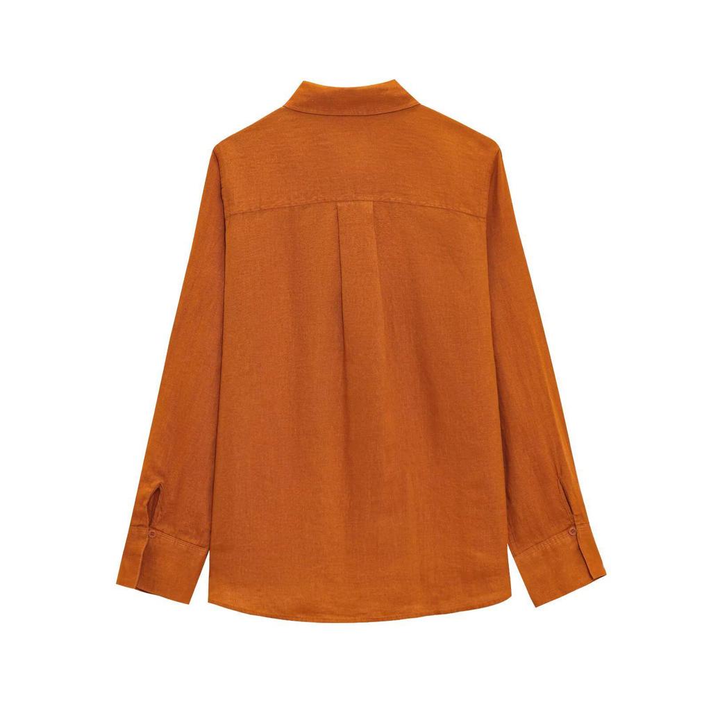 2023 European & American Women's Fashion Linen Shirt & Casual Pants Set