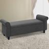 Blanket Boxes Artiss Storage Ottoman Blanket Box 126Cm Linen Fabric Arm Foot Stool Couch Large