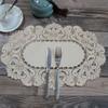 Satin Flower Embroidery Table Place Mat Cloth Wedding Christmas Dining Placemat Kitchen Table Decoration and Accessories