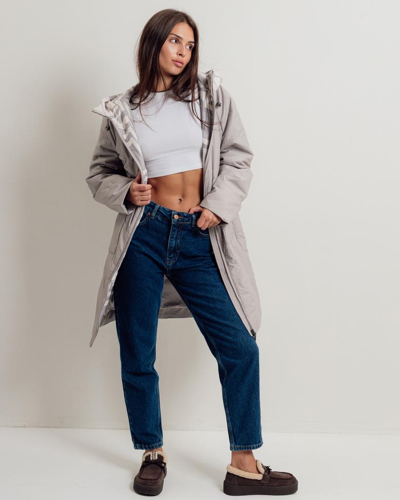 Jacket Long Demisezonnaya Jc.Rosy Pink 2926 50 Light Gray