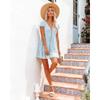 2026 Spring/Summer V-neck Buttoned Floral Short-sleeve Loose Casual Dress for Women