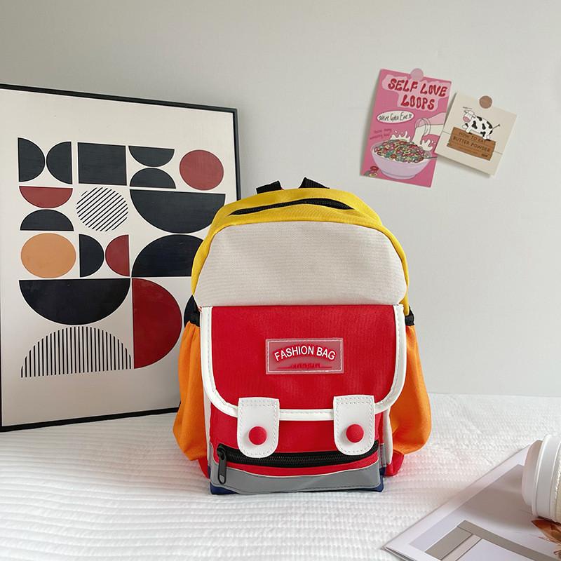 Adorable Korean Style Large Capacity Canvas Backpack For Kids Boys And Girls