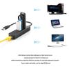 Type-C to RJ45 Gigabit Ethernet USB 3.0 Hub Splitter for Digital Accessories