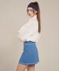 Iteoneolmomeonteu Twin Stitch Mini Skirt _ Blue