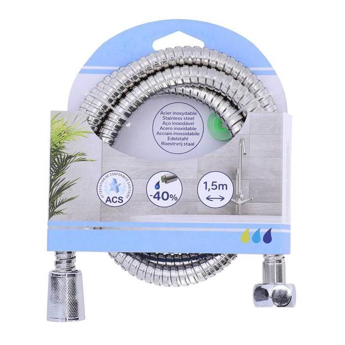 FLEXIBLE DE DOUCHE ACIER INOXYDABLE 150CM - CHROME - Tendance