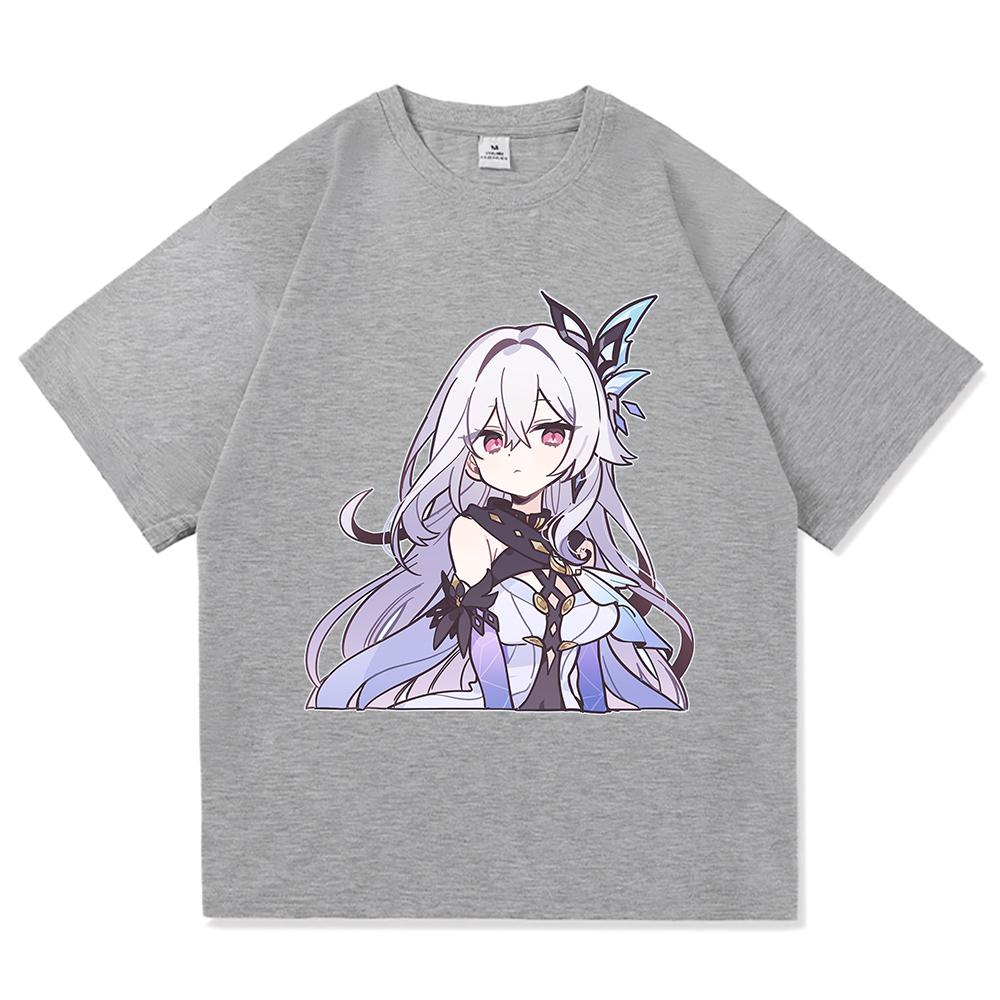 Genshin Impact Skirk T-Shirt Hot Fashion Männer/Frauen Ästhetisch Lustig Süß Grafik T-Shirt Hohe Qualität Lässig Baumwolle T-Shirts