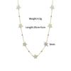 Stainless Steel Personality Popular Non-Fading Texture White Five-Pointed Star Collarbone Necklace Bracelet Set Elegant Accessories Women