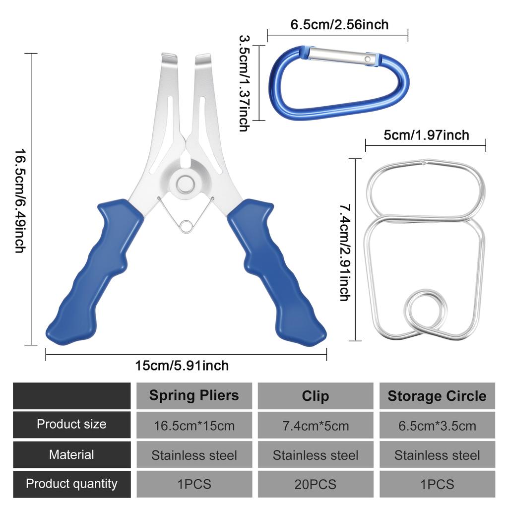 Miter Spring Clamps and Pliers Kit Woodworking Spring Clamp with Storage Ring for Picture Frames Molding,Wood Trim,Moldings