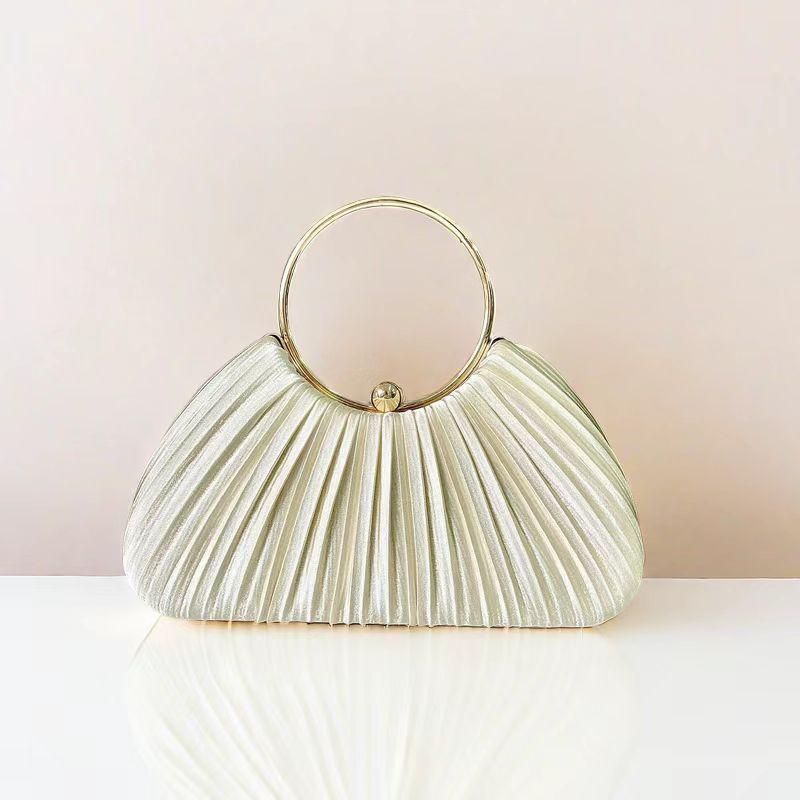 

Элегантный плиссированный вечерний клатч для женщин абрикосовый