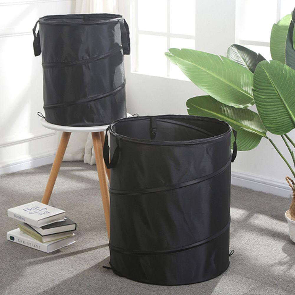 

Folding Toy Garbage Storage Bin Large Capacity Dirty Clothe Basket Garden Trash Can Outdoor S чёрный