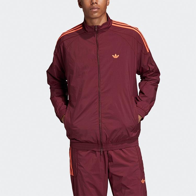 adidas Originals Flamestrike Woven Track Top 'Maroon Orange' Men's DU8132