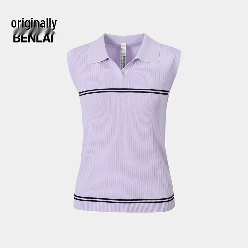 

Женский вязаный жилет BENLAI с воротником-поло и цветовыми блоками XL