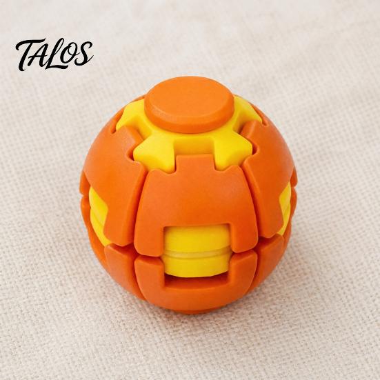 Portable Anxiety Toy 3D Printed Stress Ball, Press & Rotating Finger Spinner, Decompression Ball Fidget Toys, Ergonomic for Office Commuting