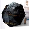 1pc Wizarding World Automatic Folding Umbrella - Compact 8-Rib Design, Durable Plastic & Iron1372L