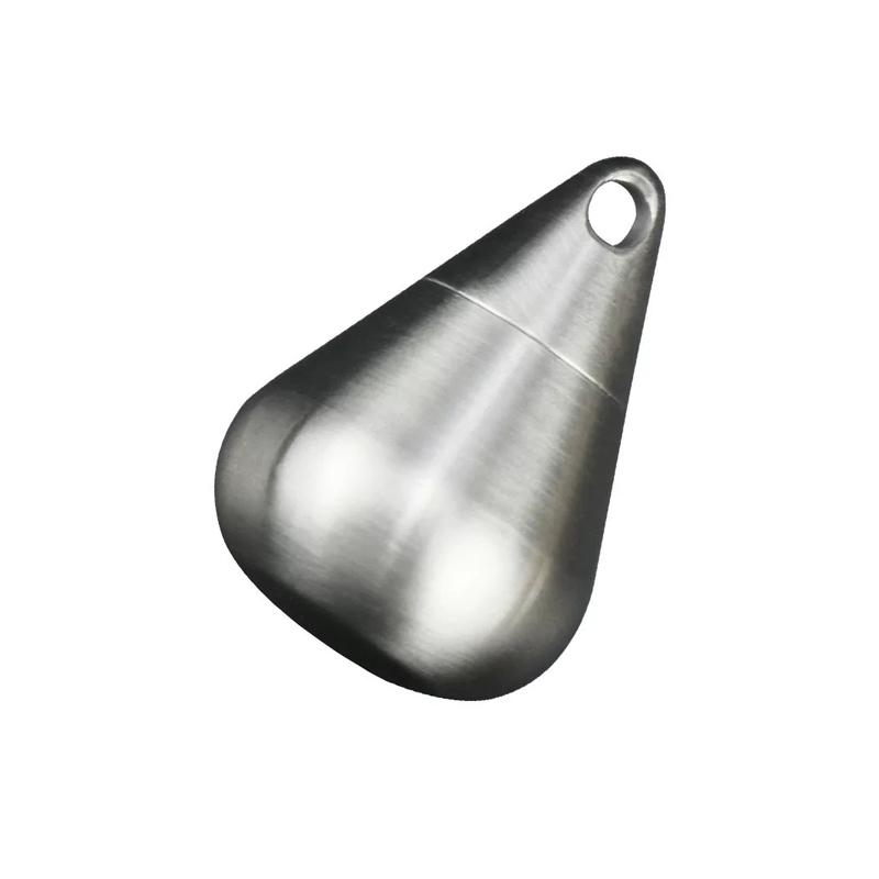 Mini Stainless Steel Sealed Medicine Bottle Teardrop-Shaped Outdoor Camping Waterproof Medicine Case Pendant EDC Medicine Case