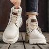 Men's British Style High Top Boots for Outdoor Travel Men's Non Slip Comfortable Fashionable and Versatile Casual Shoes