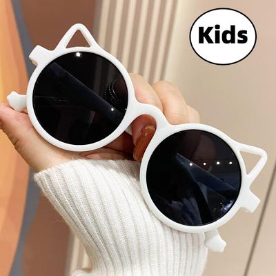 Mode Trendige Kinder Mode Sonnenbrillen Niedlich Junge Outdoor UV400 Sonnenschutz Brillen Mädchen Kinder Vintage Kleine Katze Geformte Sonnenbrillen