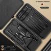 8/12/15/24pcs black Nail clipper set Pedicure knife Stainless steel Nail beauty tool Nail Care Trimmer Portable travel box