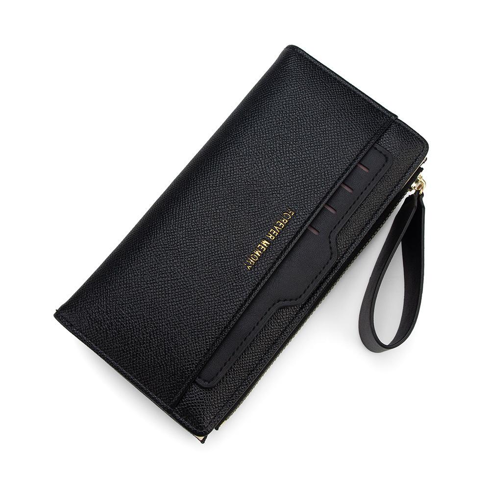 Stylish and Simple Women's Long Wallet with Draw Card, Two Fold Zipper, Change Bag, Card Bag, Wallet.