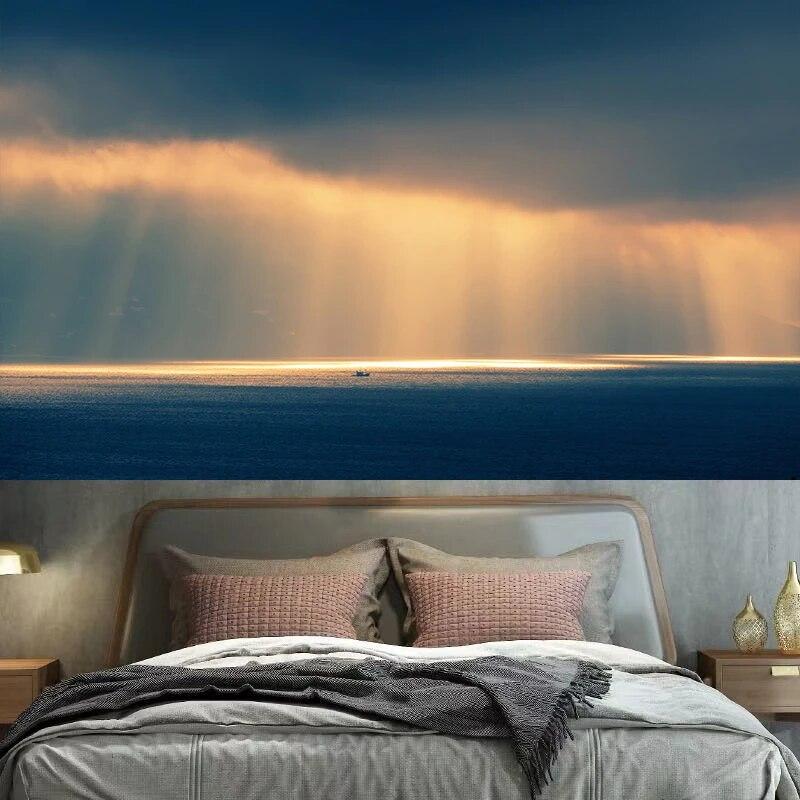 Sunset Peak Natural Landscape Tapestry Wall Hanging Bedroom Dormitory Room  Decoration Background Cloth Home