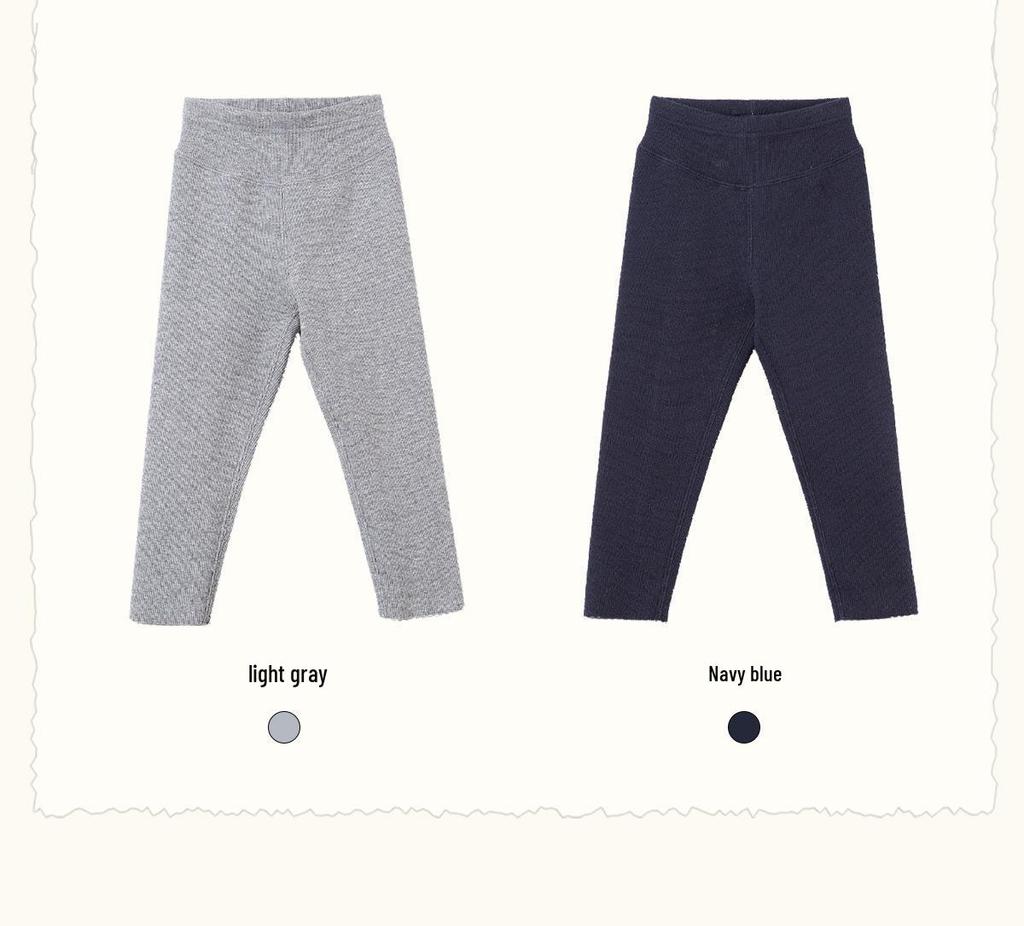 2025 Winter Tongbei Girls' Fleece-Lined Solid Leggings - Thick, Fashionable, and Warm