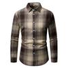 Men’s Checked Long-sleeved Shirt – Men’s Business and Casual Shirt