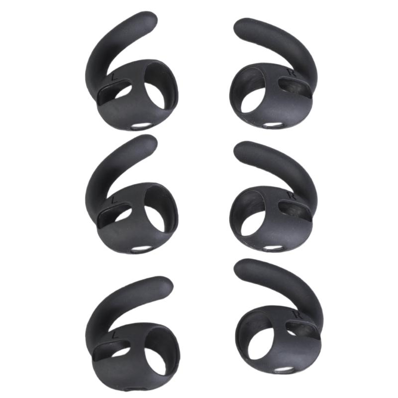 3Pairs Ear Hooks Ear Sleeves Caps For Earphones From Durability Silicone Earplugs Set Secure and Slip Resistant