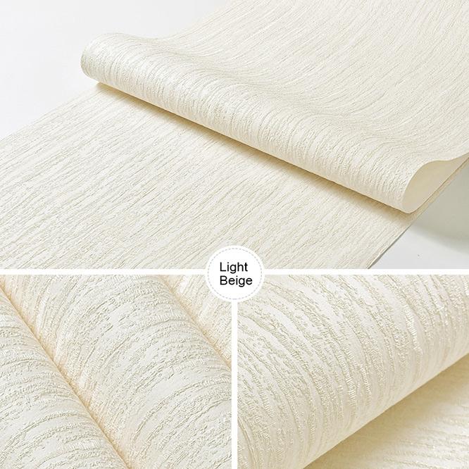 

Однотонные 3D-обои с текстурой тиснения, современные флокированные нетканые обои в рулоне для гостиной, обои для стен спальни 5.3㎡ светло-бежевый