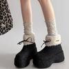 Northeast casual platform short snow boots for children in autumn and winter 2025 new round head thickened velvet large cotton shoes
