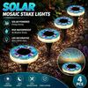 Mosaik Solarleuchte Außen LED Scheiben Wegleuchten für Landschaft, Garten, Auffahrt, Terrasse, Gehweg, Dämmerungs-zu-Morgendämmerungs-Sensor