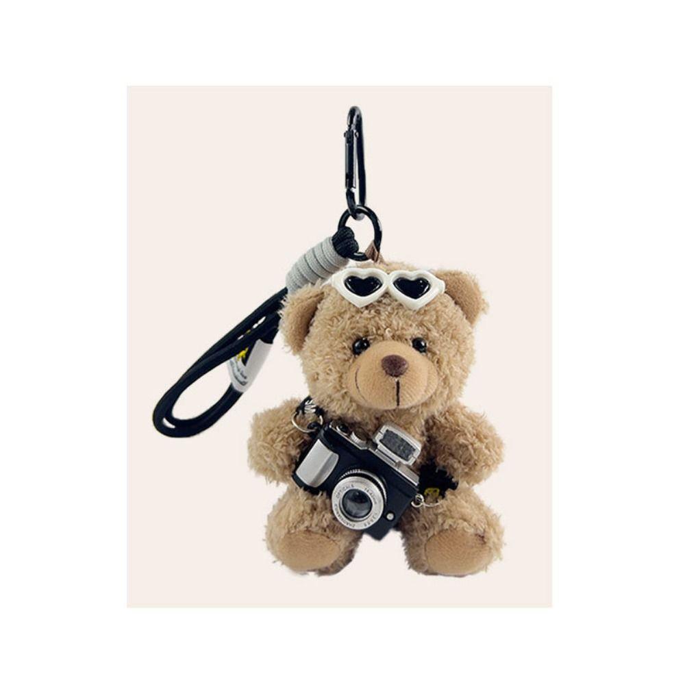 Sunglasses Plush Bear Pendant Sweater Car Key Ring New Stuffed Toys Bag Pendant Gifts