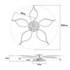 Plafonnier LED - NETTLIFE - Plafonnier 80 cm 75 W - Télécommande - Veilleuse - Intensité réglable