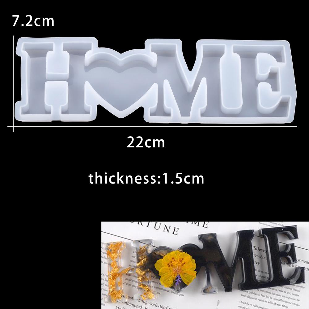 Home Love Silicone Mold Letters Epoxy Resin Mould for DIY Resin Crafts Casting Molds Home Decoration Jewelry Making Tool
