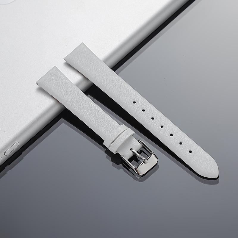 Ultra-Thin Soft Matte Unisex Cowhide Watch Strap with Medium-Luster Microfiber and Flat Grain