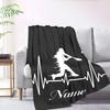 Baseball Heartbeat Home Customize Your Name Blankets Comfortable Soft Lightweight Allseason Multipurpose Blanket For Picnic Sofa Office Bed Living