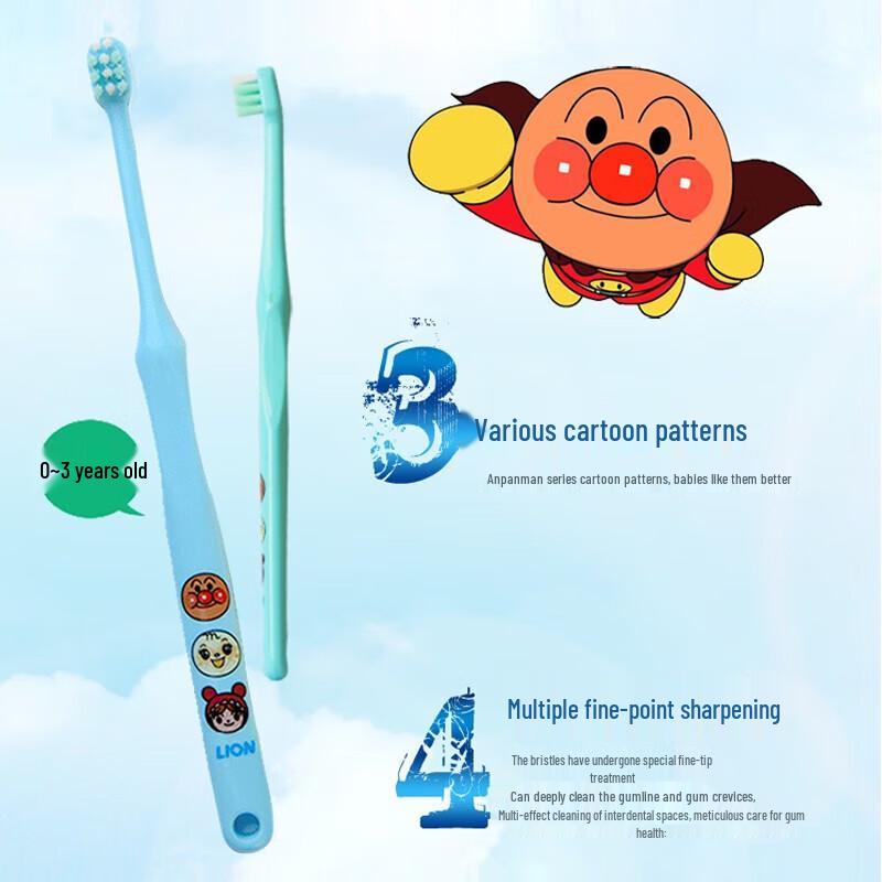 Lion Anpanman Toddler Soft Toothbrush (0-3 Years)