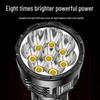 Ultra-Bright Rechargeable Outdoor Flashlight, Eight-Core, Multifunctional, Long-Range.