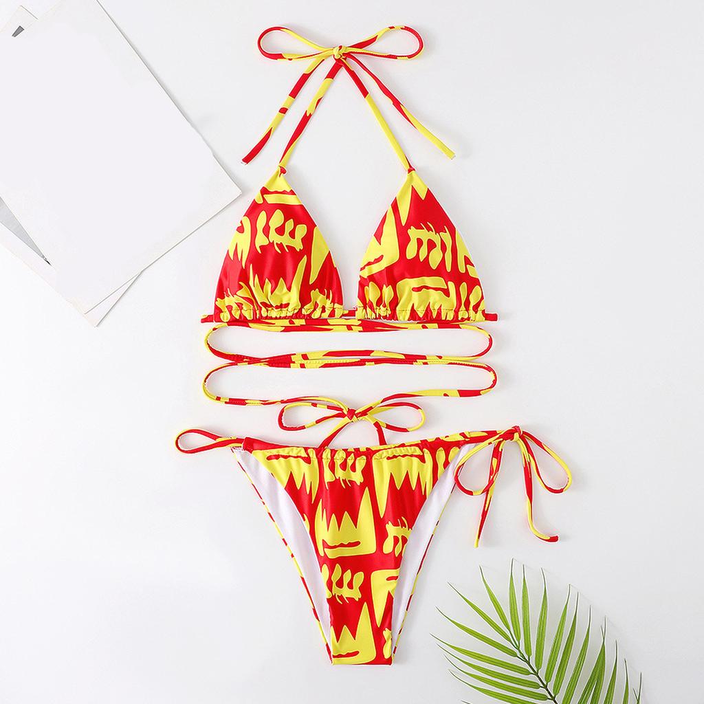 Módní Dámské plavky s potiskem Neformální Sling Bikiny Sexy plavky plavky