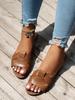 2025 Summer Women's Square Toe Cross Strap Sandals and Slippers