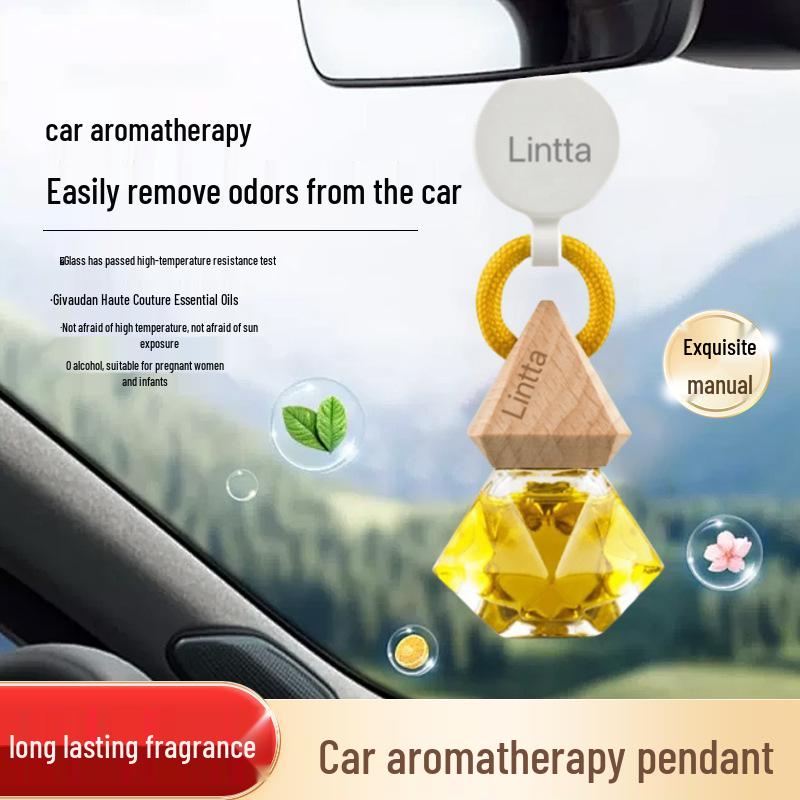 Long-lasting Car Pendant Air Freshener - Premium Fragrance Essential Oil for Interiors