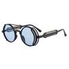 Pc Sunglasses Steam Punk Double Spring Leg Glasses Fashion Trend Round Sunglasses