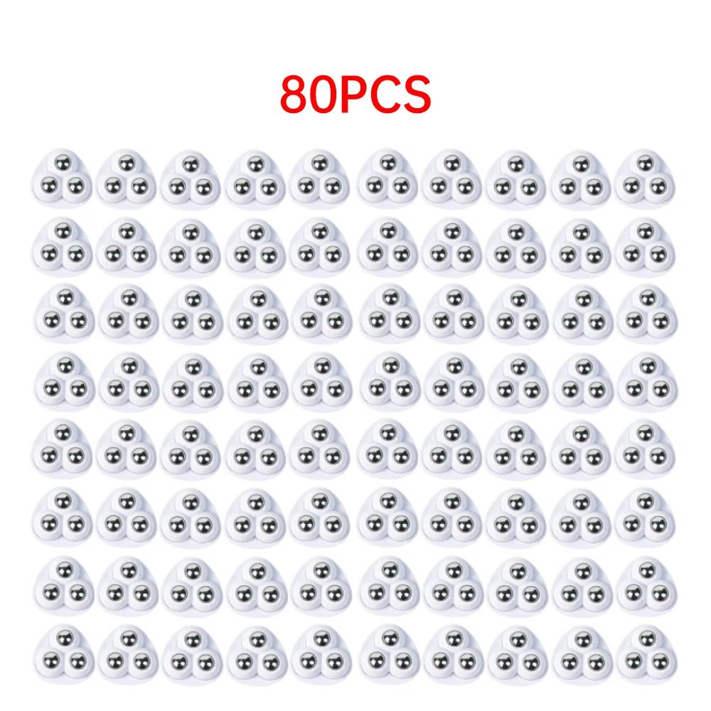 20-100pcs Wheels For Furniture Stainless Steel Roller Self Adhesive Furniture Caster Home Strong Load-bearing Universal Wheel