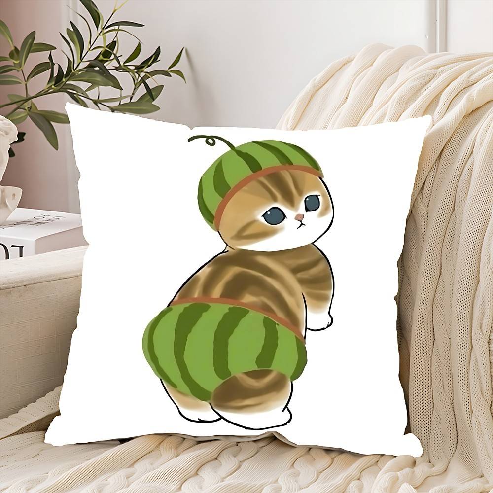 Hand Drawn Cute Cat Pillow Case Elegant Couple Home Living Room Bedroom Decorative Rectangle Pillowcase Sofa Cushion Cover